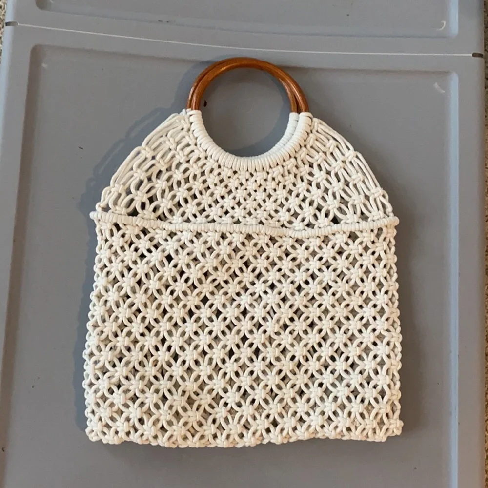 Crochet Knit Handbag for Beach - Picture 2 of 2